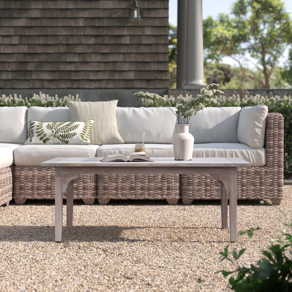 Birch Lane™ Summerton Teak Outdoor Coffee Table & Reviews | Wayfair